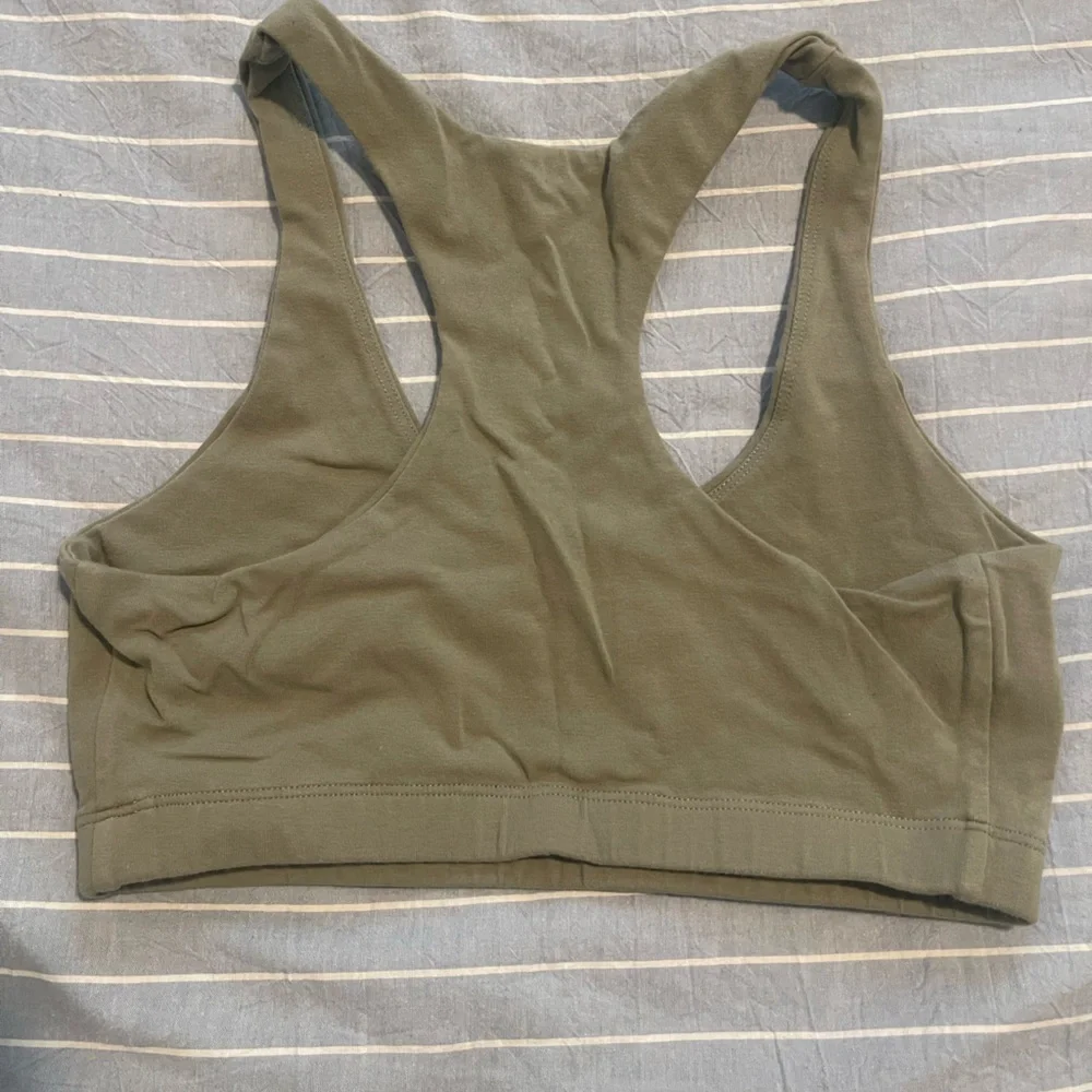 Mate The Label Olive Green Organic Stretch Sports Bra and Biker Short - Picture 5 of 8